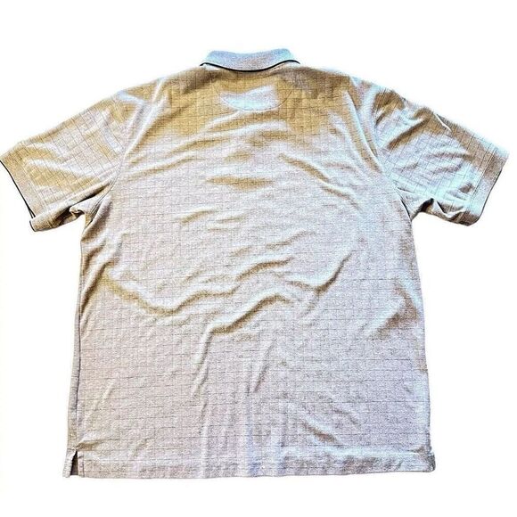 Haggar Polo shirt Mens XL extra large Lite Grey Textured Golf Active Fast Ship - Picture 2 of 8